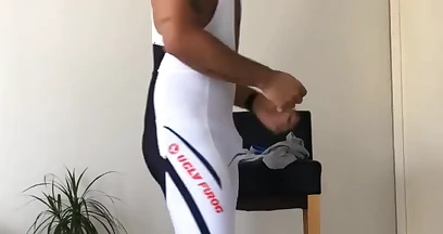 brazilian student from berlin in boots at the german gayheim casting audition