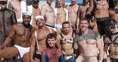Sexy  men play dirty in group perversions