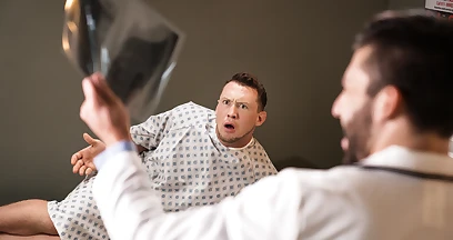 Dude has a great looking ass so his doctor tests it