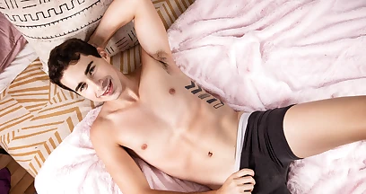 Young lad tries his best friend's dad for a little gay fun