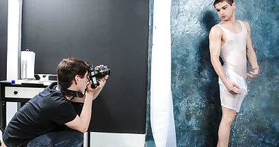 Photographer fucking the model's tight ass