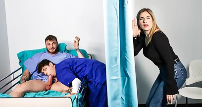 Fine gay men share hospital anal kinks in a loud duo