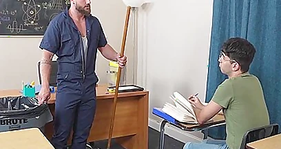 Little Twink Treats The Janitor Like Garbage, So He Decides To Teach The Brat A Lesson 17 Min