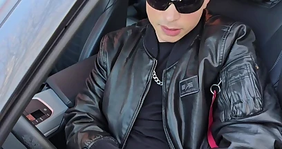 Alpha Gay Car Jerk - Couldn’t Wait to Cum