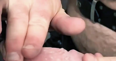 Bruce Cleans up Jack's Beautiful Smegma Cock in Leathers