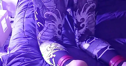 Self Bondage Chain Leather Collar Feet