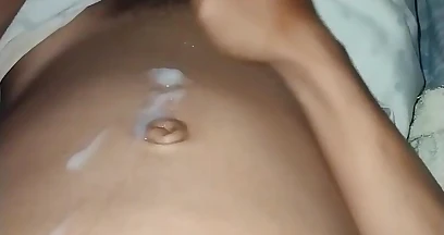 Asian Jerk off Cum Hug